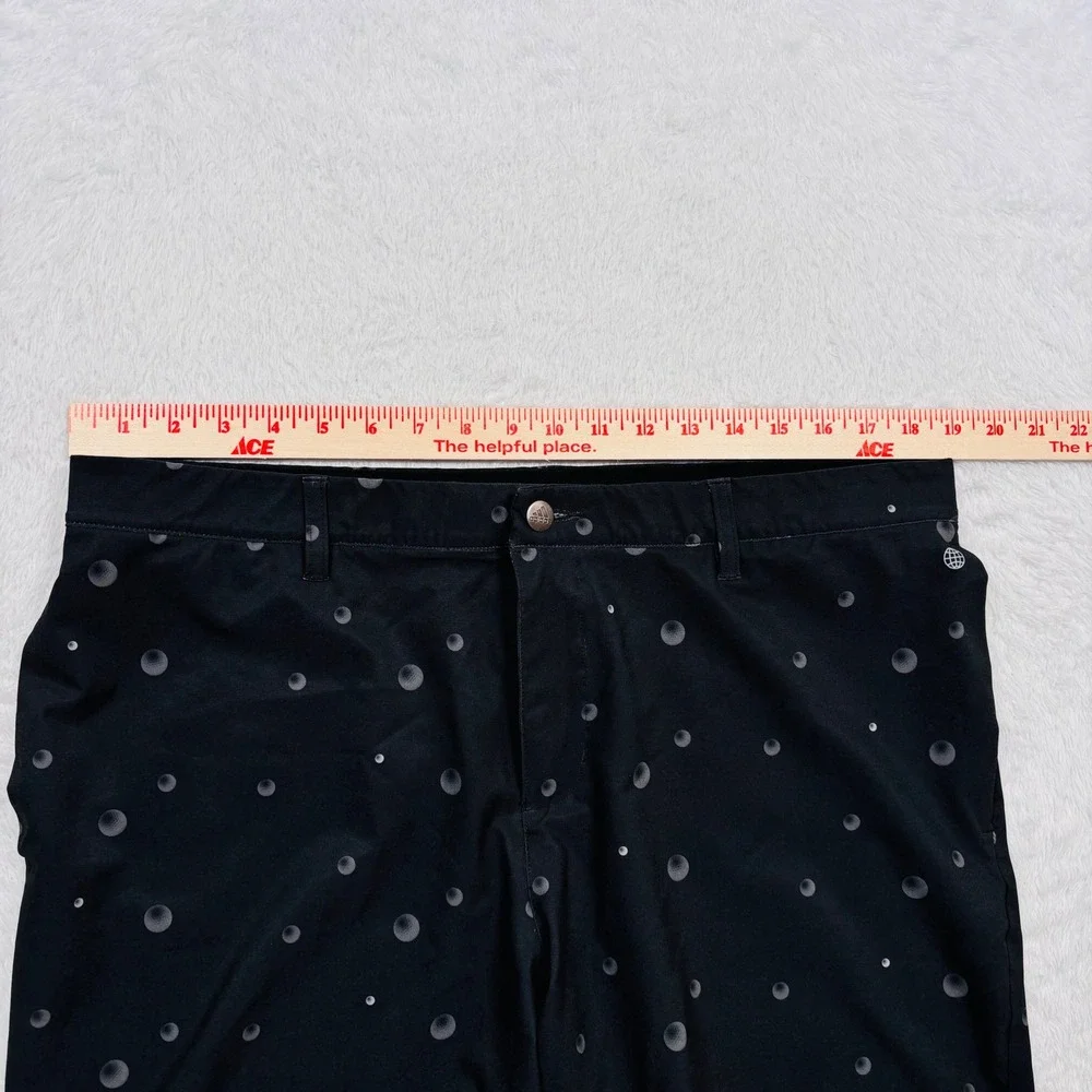 Adidas Golf‎ Shorts Men 36 Black Golf Ball Print Stretch Performance Activewear